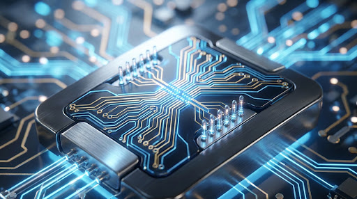 Neural link interface showing precision engineering